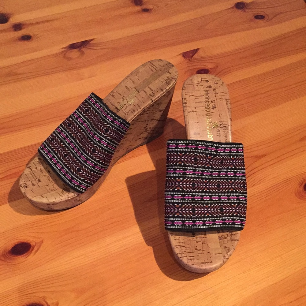 Stretchy platform slip on shoes